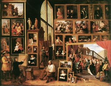 La Galerie de l’Archiduc Léopold à Bruxelles 1639 David Teniers le Jeune Peinture à l'huile